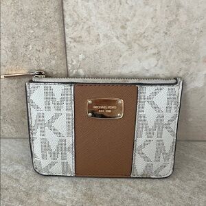 Michael Kors Cream and Tan Wallet